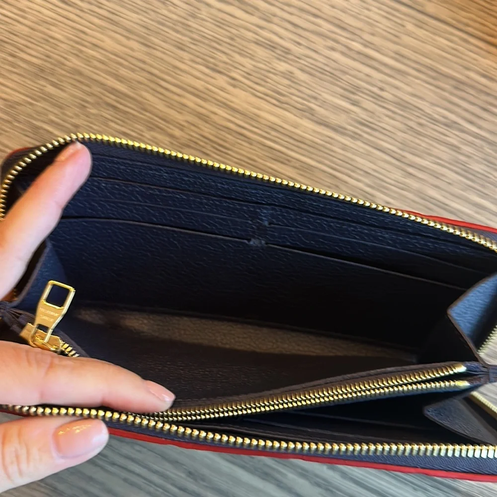 Louis Vuitton Clémence Wallet - Navy/Red - Picture 7 of 13